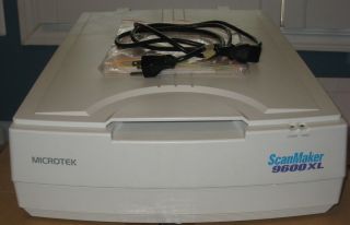 Microtek ScanMaker 9600XL large flatbed scanner with SCSI cable