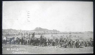 1910 Laramie Wyoming 4th Field Artillery Camp RPPC