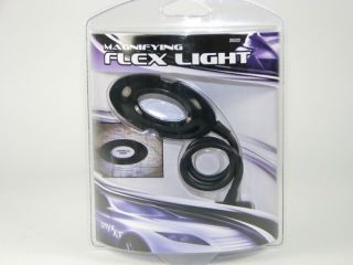 BLACK MAGNIFYING FLEX CAR MAP READING LED LIGHT New XT Brand New