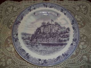 vintage purple transferware plate starved rock