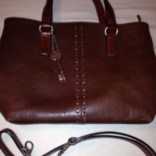  Chocolate Leather Fossil Handbag