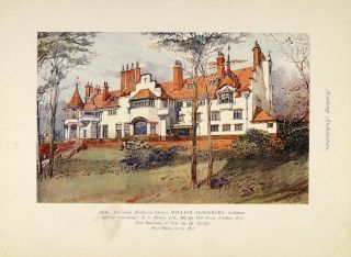 1913 House Henley on Thames William Flockhart Print   ORIGINAL