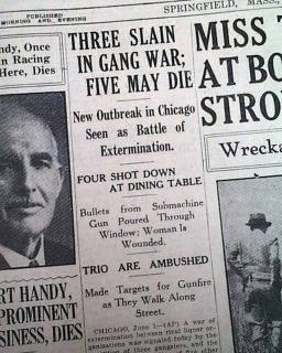Fox Lake Massacre Chicago Gangsters 1930 Old Newspaper