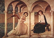 The Annunciation by Fra Angelico , an example of 15th century