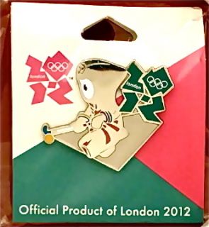 Field Hockey Olympic Pin Badge 2012 London Mascot Wenlock Games Mark
