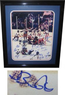 1980 USA Olympic Hockey Team Signed 16x20 w/ Herb Brooks!!!