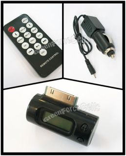 Wireless FM Transmitter +Car Charger Remote for iPhone 3G 3GS 4 4S 4G