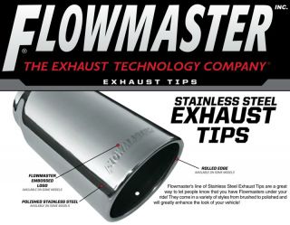 Flowmaster Exhaust Tip 3  Dual Angle Cut Polished SS Fits 2 5 Left