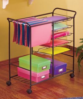  Mobile Storage Organizer Cart Great for Office or Home Holds Files