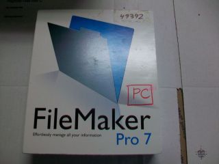 FileMaker Pro 7 Server Upgrade for Windows and Mac Full Retail Version