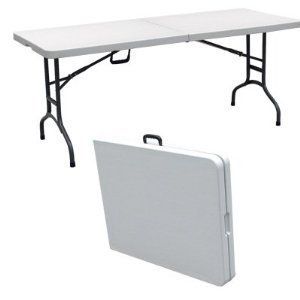 New Folding Table 6 Easy Indoor Top Powder Coated Steel Legs Foldable