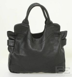 Foley Corinna Black PEBBLED Leather Mini Jet Set Bag New