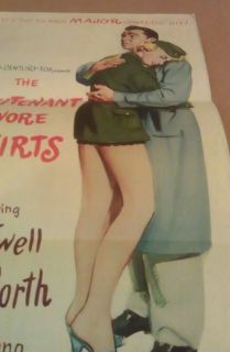 The Lieutenant Wore Skirts Movie Poster Insert 1956 Original Folded