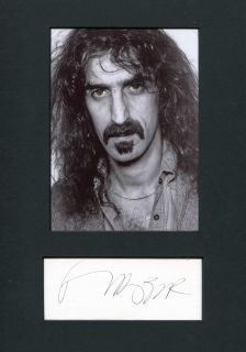 Frank Zappa Top Autograph Signed Album Page