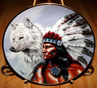SPIRIT OF THE WHITE WOLF American Indian FRANKLIN MINT PLATE