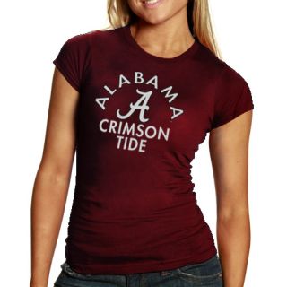 Crimson Tide Womens Team Crew Neck Slim Fit T Shirt Crimson