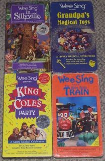 Wee Sing Lot of 4 Videos VHS Grandpas Magical Toys King Coles Party