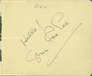 Fred Allen Signature s Co Signed by Gypsy Rose Lee