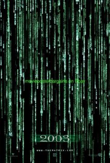 Matrix Reloaded Movie Poster 2003 Holofoil Advance Original One Sheet