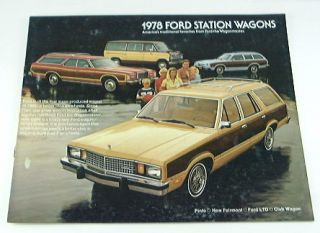 78 ford station wagon size is 8 1 2 x 11 the brochure is in good
