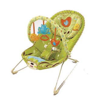 Fisher Price Baby Bouncer Vibrate Chair Comfy Time New Green Meadows