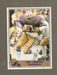  Ray Horton Washington Huskies Football Greats Trading Card 70