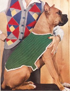 Vintage Dog Sweater Coat Blanket knitting pattern
