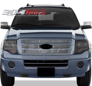 FITS FORD EXPEDITION 2007 2011 CHROME BILLET GRILLE OVERLAY  TOP ONLY