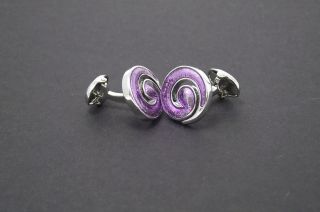 Ian Flaherty Gorgeous Purple Swirl Cufflinks 