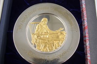 Thomas Jefferson 1973 Franklin Mint Bicentennial Plate 24k gold