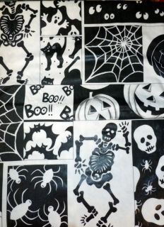  Skeletons Spiders Vinyl Tablecloth Flannel Back All Sizes New