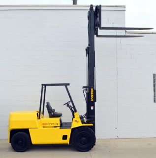  ! HYSTER 10000 LB LPG PNEUMATIC FORKLIFT 10,000 H10XL SOLID AIR TIRES