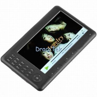 inch HD eBook Reader 8GB Media Player FM Black EB1789