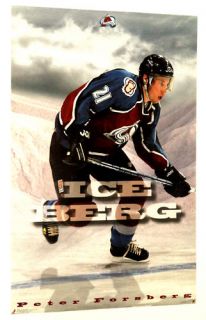 PETER FORSBERG COLORADO AVALANCHE NHL HOCKEY POSTER FROM 1997 23 BY 35