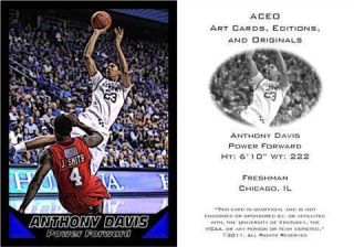 Anthony Davis Kentucky Basketball ACEO Trading Card BRAND NEW