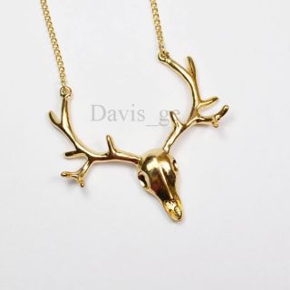  Fashion Golden Charm Deer Pendant Necklace Gift Friendship ECV