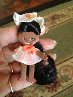 Flatsy Doll Cute African American Vintage Flatsy Doll