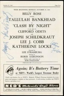 Joseph Schildkraut Katherine Locke Vintage 1941 Signed Playbill