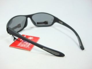 Foster Grant Black Sports Polarized Sunglasses Backstop EG0311 New I99
