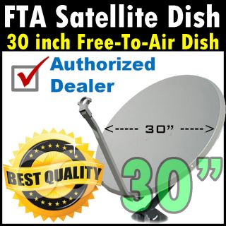 New 30 inch FTA Satellite Dish w Hardware 80 x 73 cm 30 KU Band