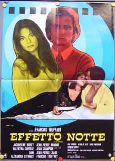 EY22 Day for Night Truffaut Very RARE orig1sh Poster It