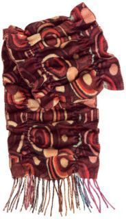 NEW FRAAS WOMEN SCRUNCHED CASHMINK SCARF RED