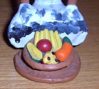 frazier ceramic jamaica pottery woman ackee figurine