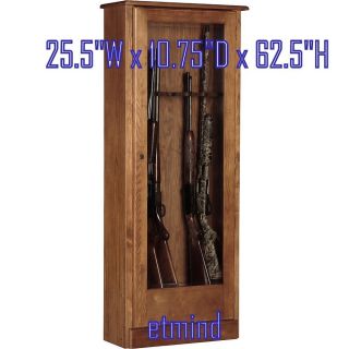 New American Classics 10 Gun Cabinet Solid Wood 52 Rifle Storage Safe