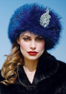 Donna Salyers Fabulous Furs Golden Fox Faux Fur Russian Style Hat