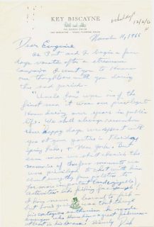  Handwritten Condolence Letter 1966 re Fisherman Friends Wife