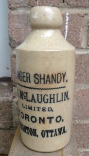 RARE J J McLaughlin Ginger Shandy Toronto Edmonton Ottawa Ginger Beer