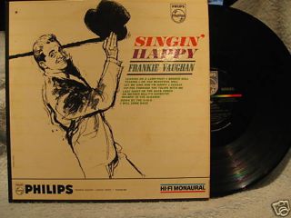 Frankie Vaughan Singin Happy LP EX Philips 1962
