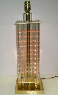 Pair Gaetano Sciolari Lightolier Brass Table Lamps