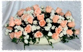  Custom Colors Altar Table Silk Roses Wedding Flowers Reception
